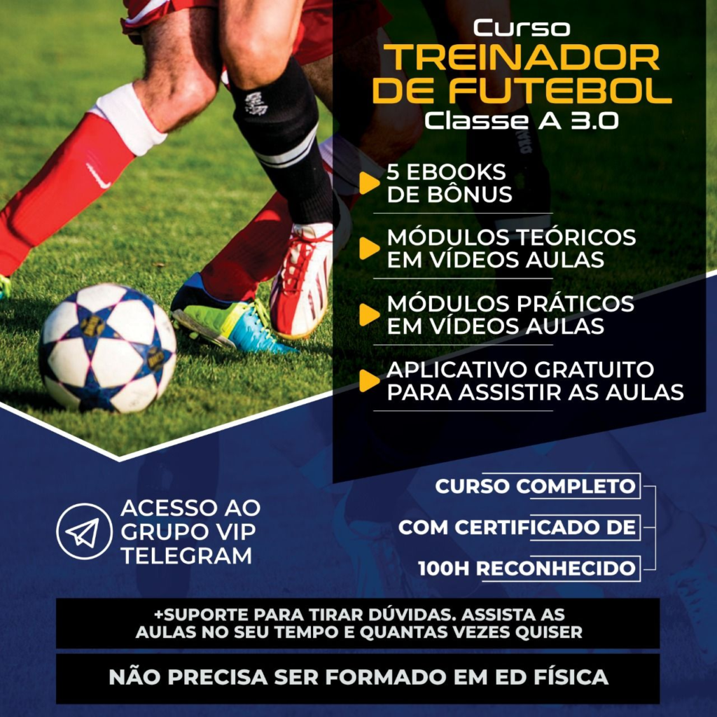 TREINADOR DE FUTEBOL CLASSE A 3.0 Compras Digitais Dicas de Cursos