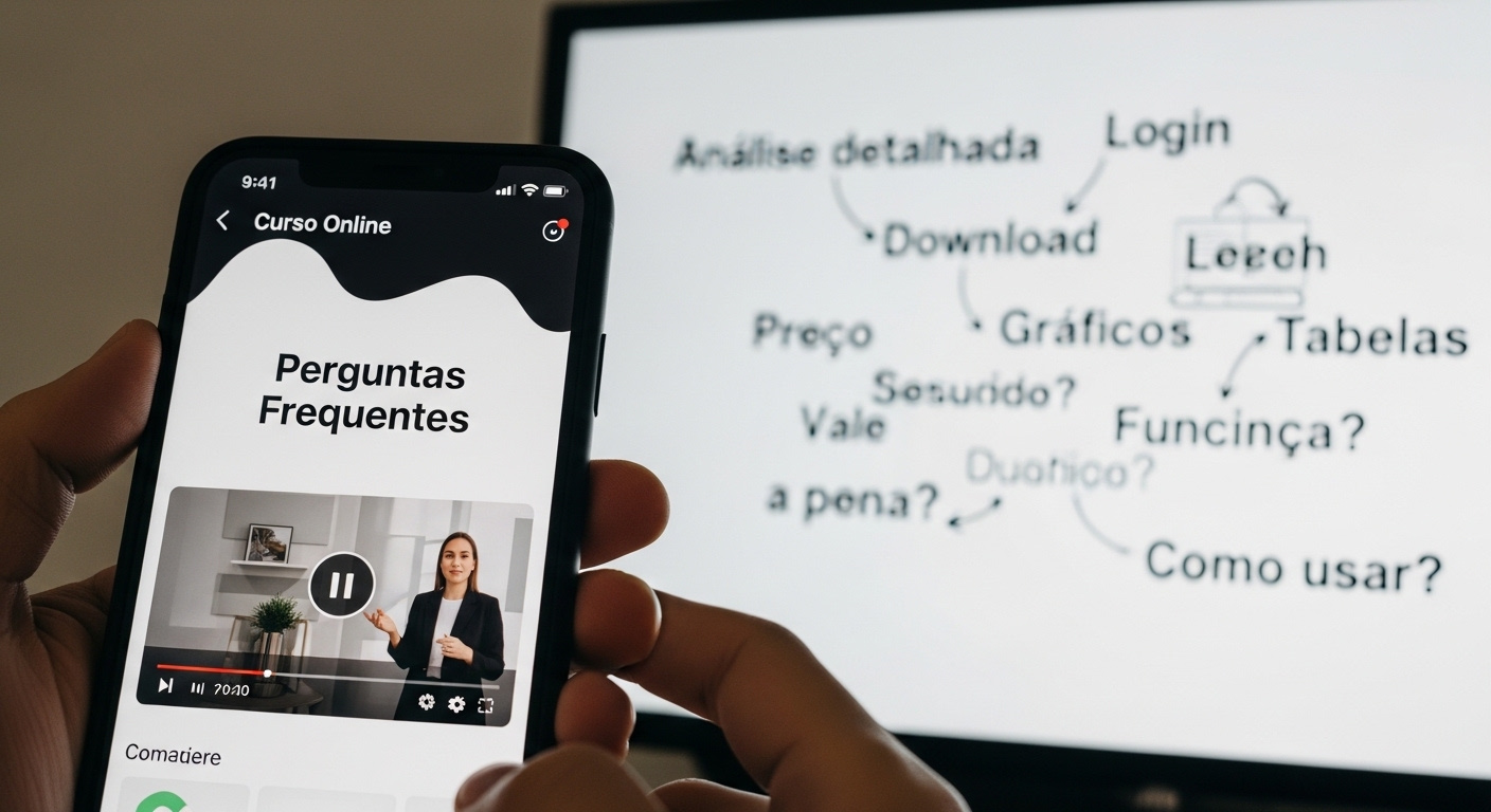Professor Marcos Salomão presenting the Curso Registro de Imóveis Descomplicado (RID) with legal documents and digital graphics of property registration.