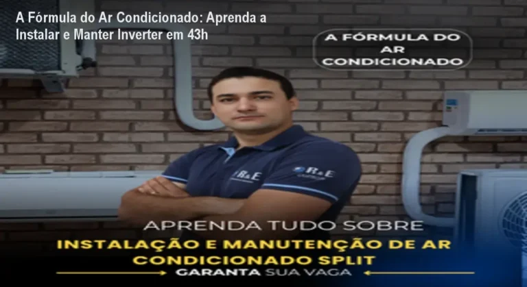 Aluno praticando instalação de ar condicionado Inverter após o curso A Fórmula do Ar Condicionado