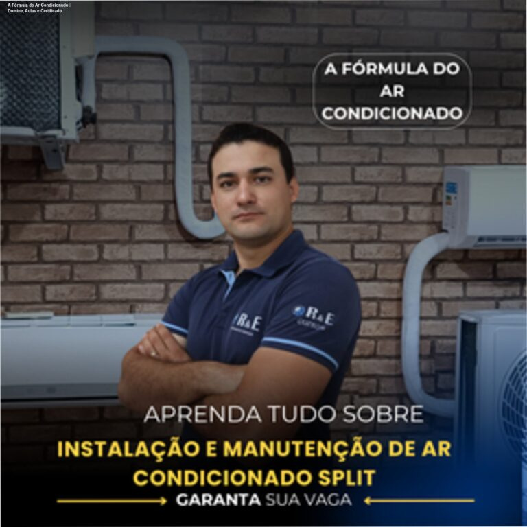 Curso online A Fórmula do Ar Condicionado Rodrigo Ferreira 164 aulas instalação manutenção Inverter certificado
