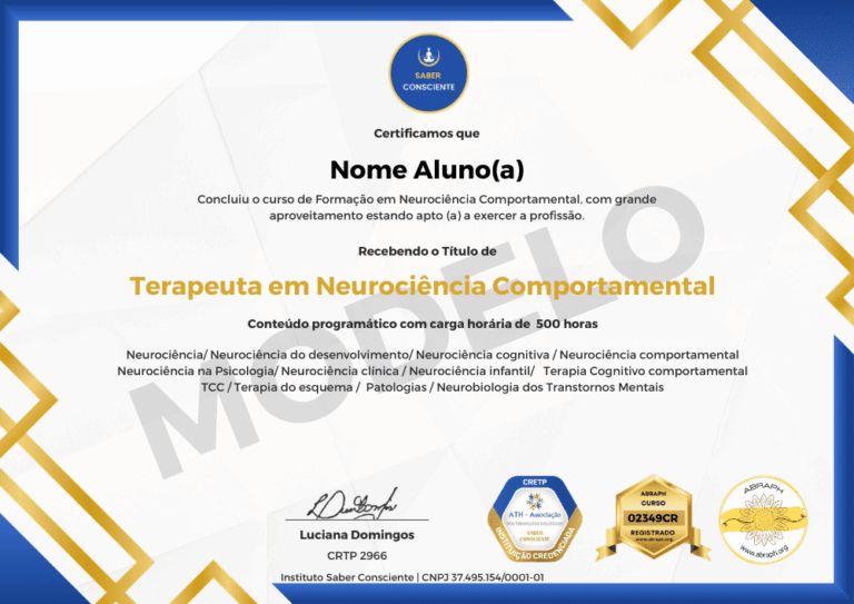 Capa do produto Neurociência Comportamental para Terapeutas do Instituto Saber Consciente