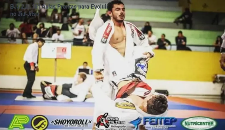 Aula de Jiu‑Jitsu do curso BJJ 2.0 mostrando técnica passo a passo