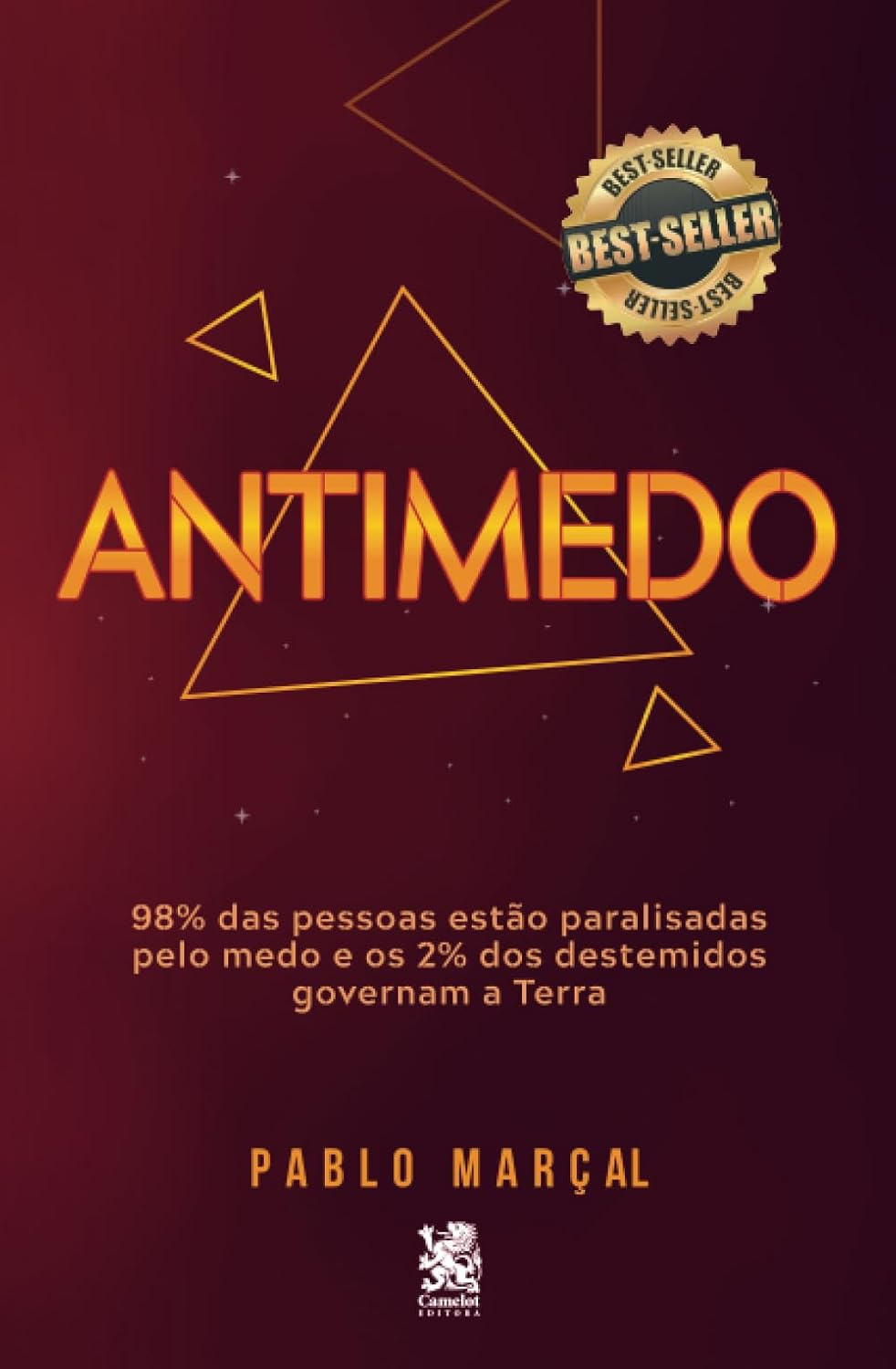 Capa do livro Antimedo de Pablo Marçal, mostrando título em destaque e design motivacional
