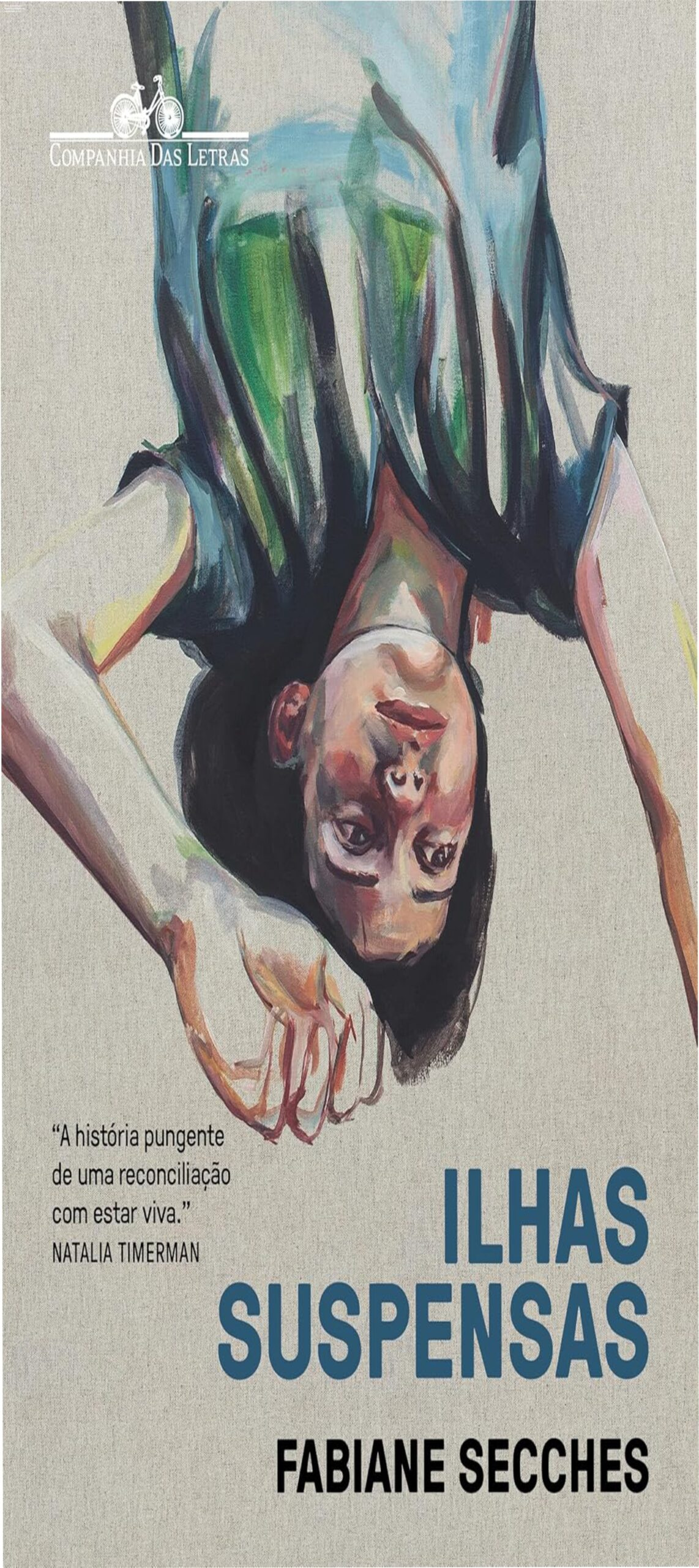 Capa do livro Ilhas Suspensas de Fabiane Secches, romance híbrido sobre maternidade, luto e imigração