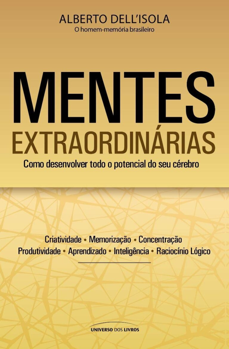 Capa do livro Mentes Extraordinárias – Pocket, edição compacta de Alberto Dell’Isola, sobre criatividade, memória e aprendizado