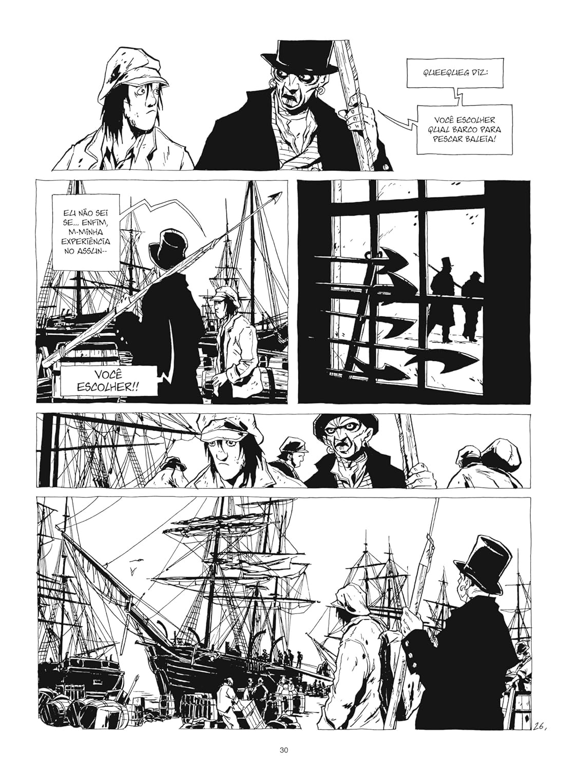 Capa dura de Moby Dick adaptado por Christophe Chabouté, edição exclusiva Amazon em português