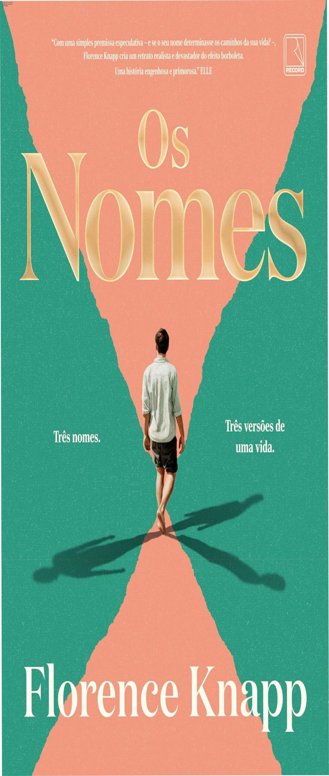 Capa do livro Os Nomes de Florence Knapp mostrando três caminhos de nomes