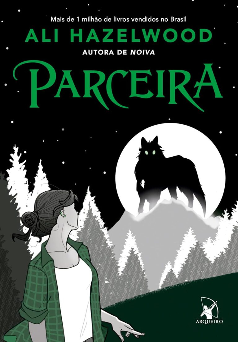 Capa do livro Parceira de Ali Hazelwood, romance paranormal sobre a primeira híbrida humana-licano enfrentando conflitos políticos e amor intenso