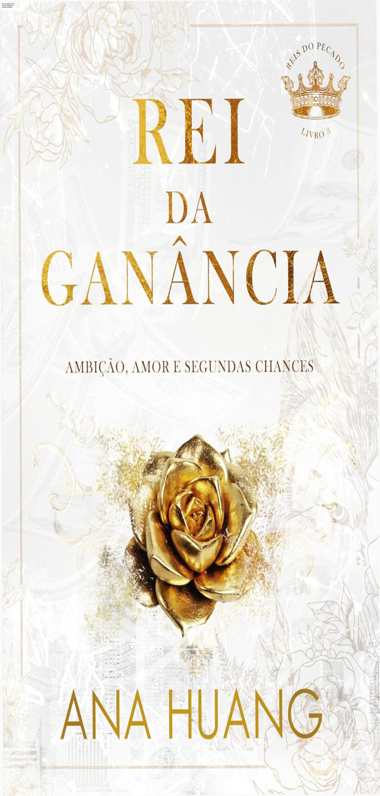 Capa do livro Rei da Ganância de Ana Huang mostrando casal em crise