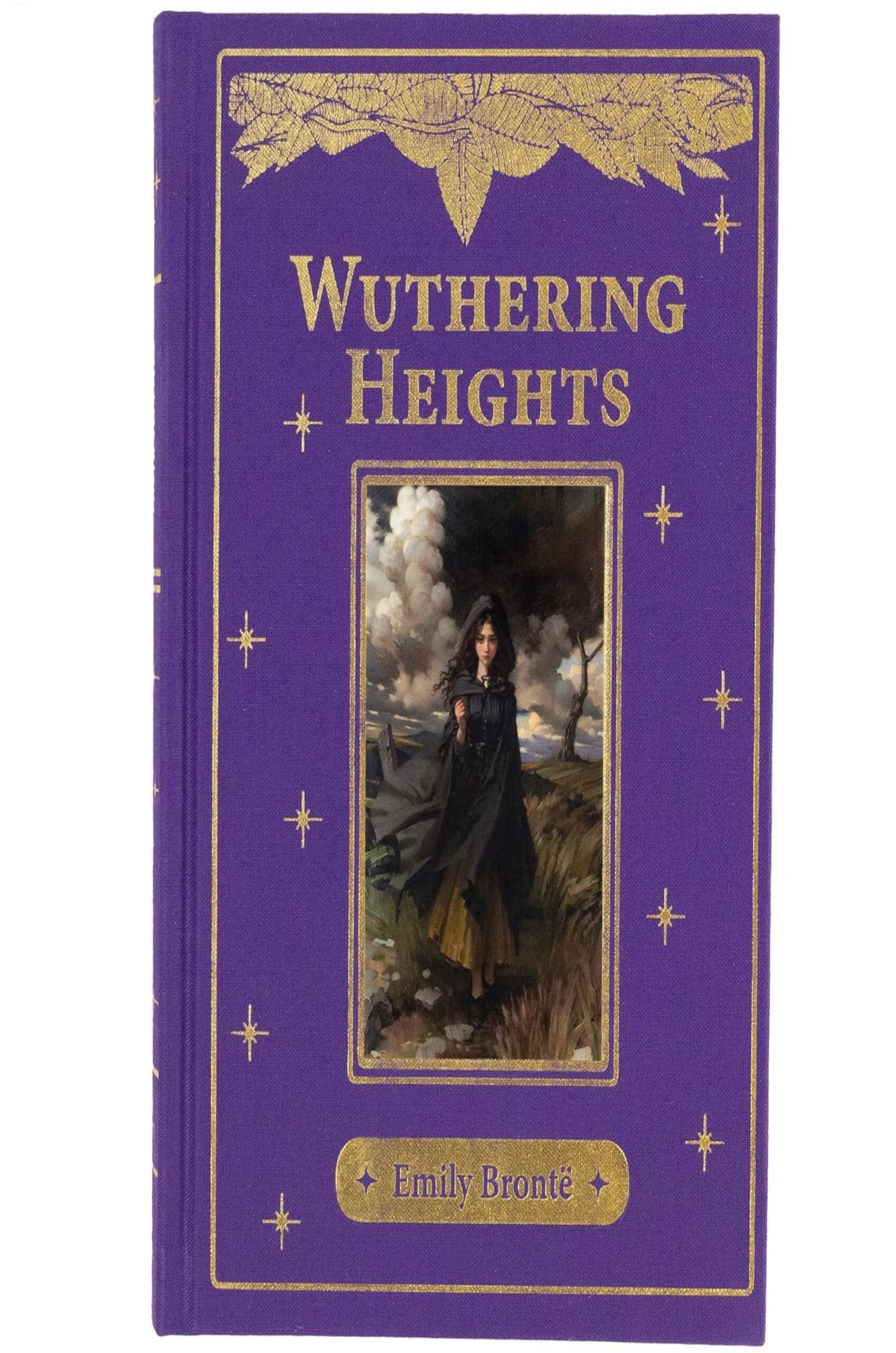 Capa dura da edição em inglês de Wuthering Heights de Emily Brontë, clássico da literatura inglesa