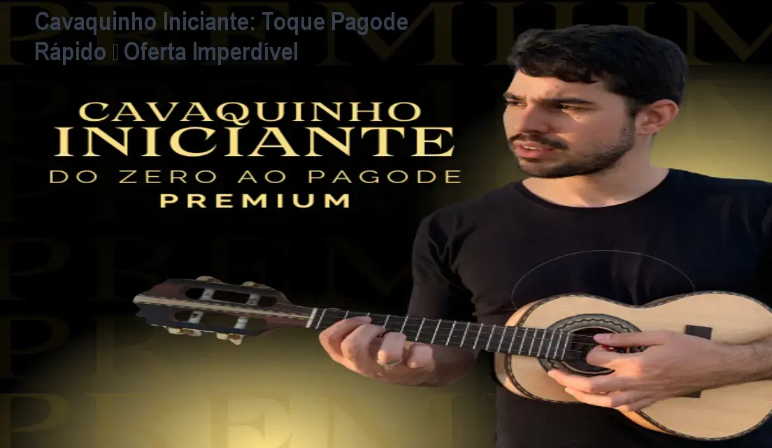 Aluno praticando pagode com o curso online Cavaquinho Iniciante de Victor Cazzoli, mostrando a evolução de acordes básicos ao ritmo completo.