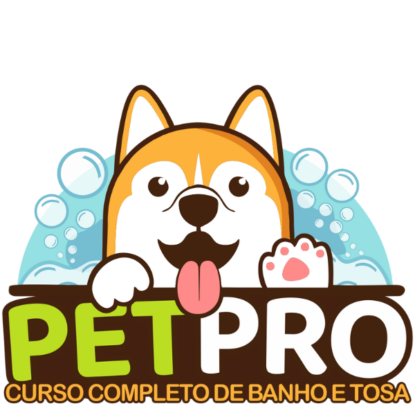 Imagem promocional do Curso de Banho e Tosa PET PRO mostrando aulas práticas de banho e tosa para iniciantes