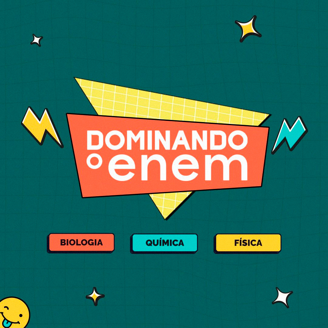 Imagem promocional do curso Dominando o ENEM mostrando o professor Guilherme, foco em Ciências da Natureza, método TRI de 10 semanas e garantia de 7 dias