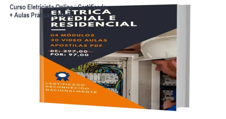 Aluno assistindo às videoaulas do Curso Eletrica Predial e Residencial, recebendo certificado após concluir o módulo prático