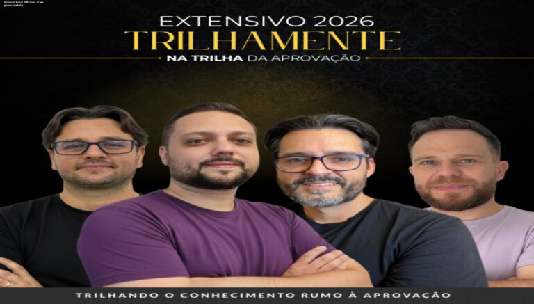 Imagem do Extensivo 2026 do Professor JV mostrando método regionalizado para aprovação nos vestibulares do Paraná