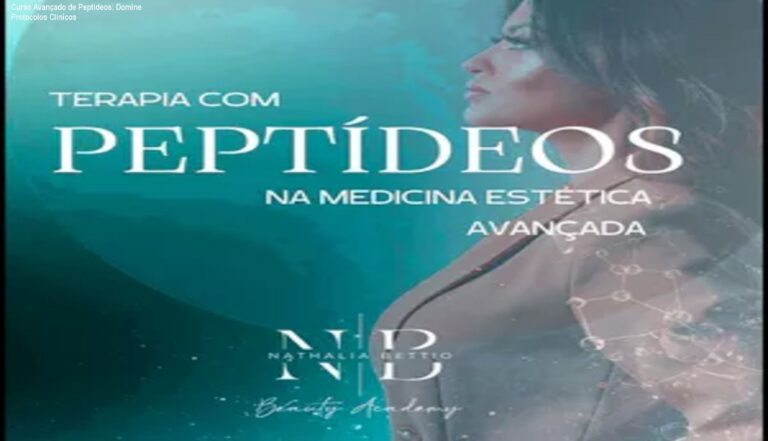 Dra. Nathalia Bettio apresentando o curso avançado de peptídeos para profissionais de estética