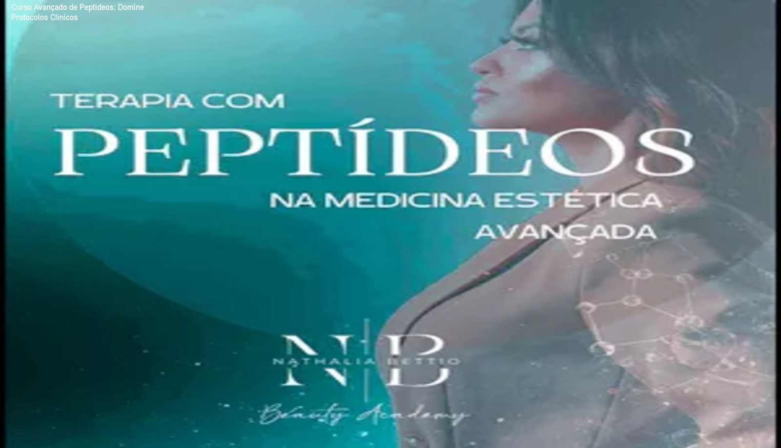 Dra. Nathalia Bettio apresentando o curso avançado de peptídeos para profissionais de estética