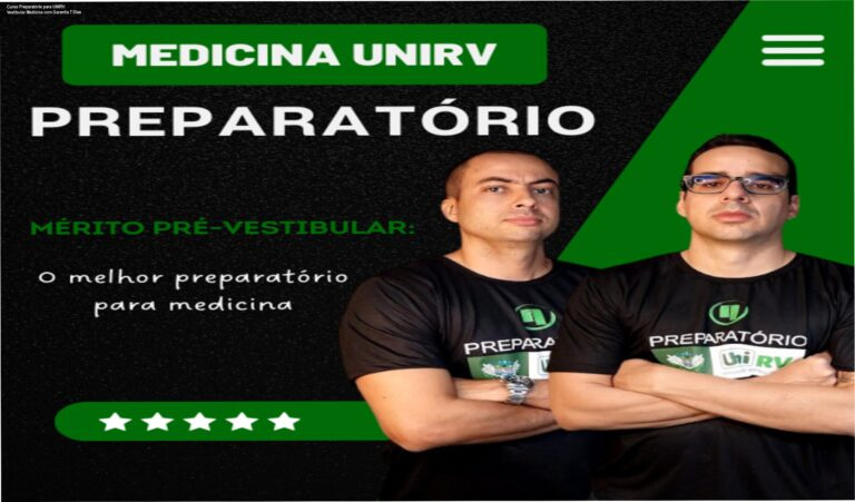 Curso online preparatório para vestibular de Medicina da UniRV com aulas teóricas, exercícios e simulados