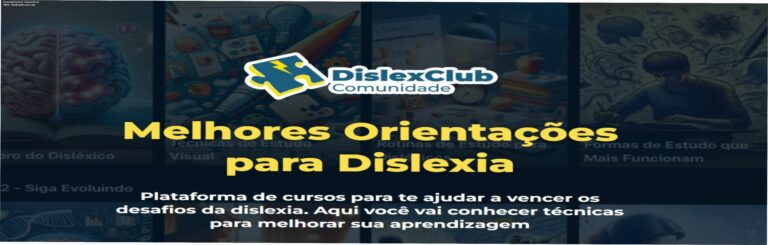 Imagem da Comunidade DislexClub demonstrando o método prático que eleva notas de estudantes disléxicos
