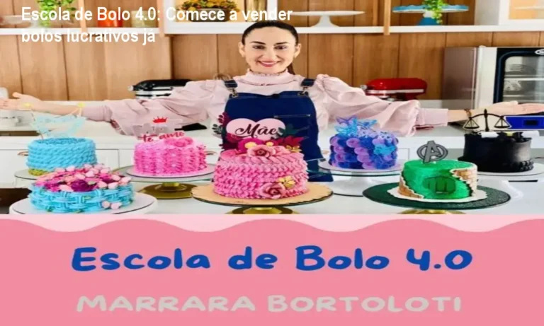 Marrara Bortoloti apresentando a Escola de Bolo 4.0, curso online que ensina receitas e estratégias de venda para confeiteiros iniciantes