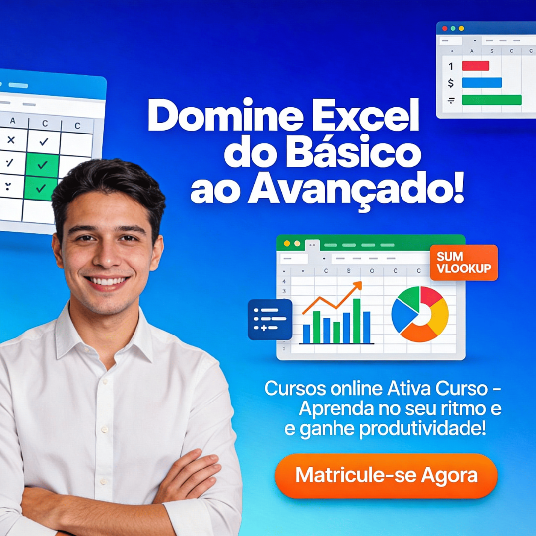 Aulas online de Excel avançado e PowerBI com certificado e carteirinha de estudante