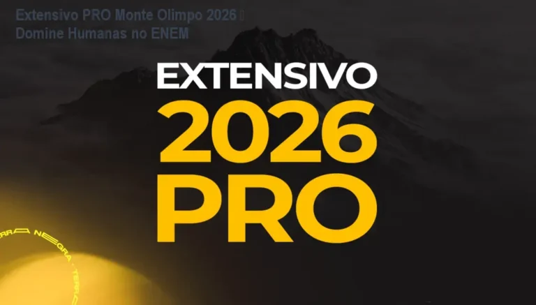 Imagem do curso Extensivo PRO Monte Olimpo 2026 mostrando aulas ao vivo e conteúdo de Humanas