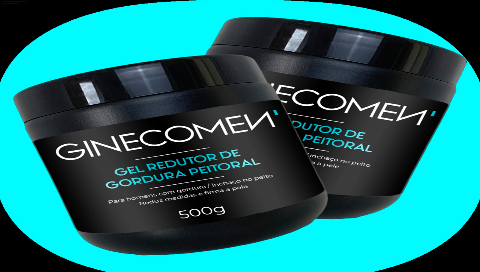 Aplicação do Gel Redutor Ginecomen 500g no peito masculino mostrando redução de gordura