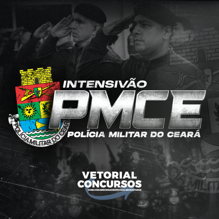 Intensivão PMCE da Vetorial Concursos com PDFs mágicos, flashcards e mentoria psicológica para aprovação na Polícia Militar do Ceará