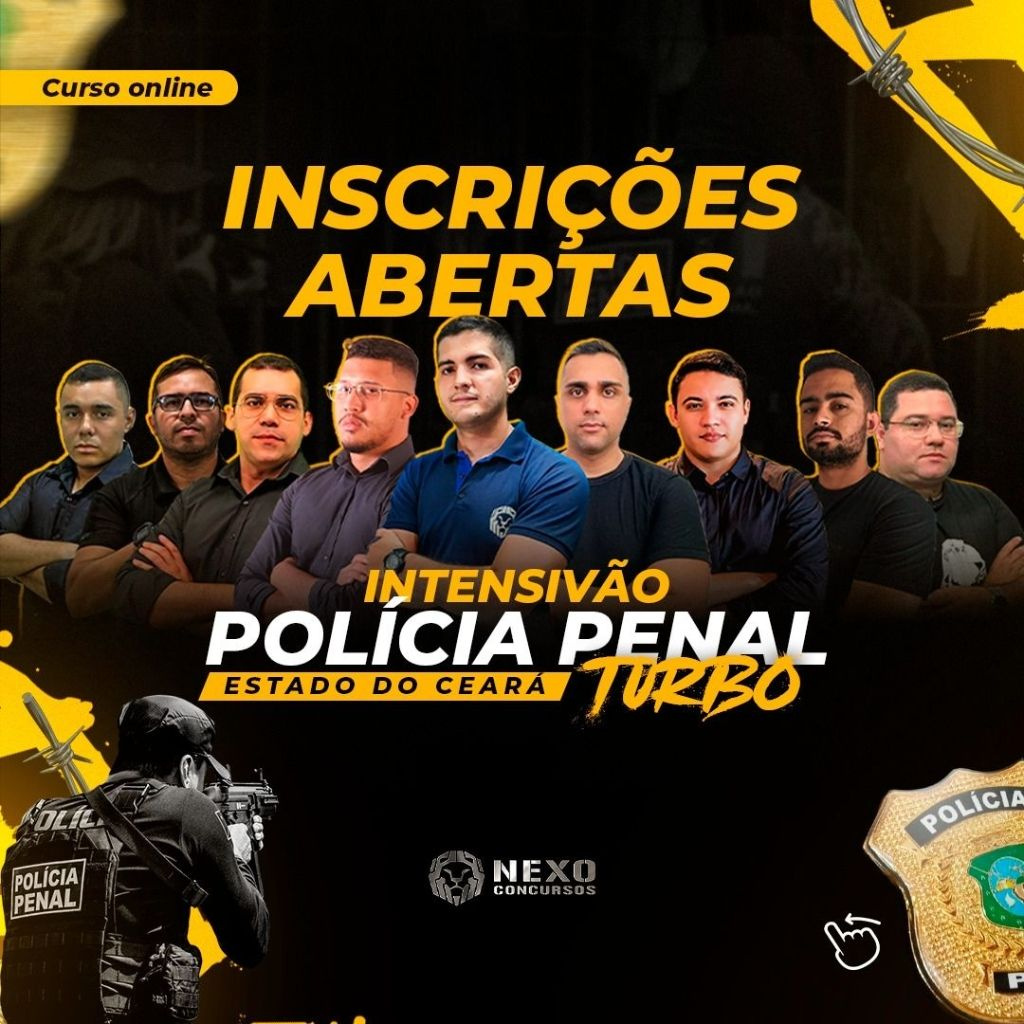 Curso intensivo Nexo Concursos para Polícia Penal do Ceará com cronograma estratégico e metas diárias para aprovação