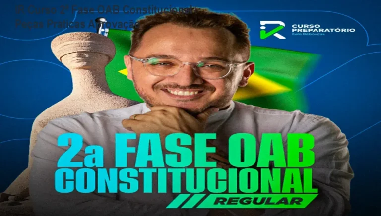 Imagem ilustrando o IR Curso para a 2ª fase da OAB em Direito Constitucional, mostrando aulas online, peças práticas e aprovação garantida