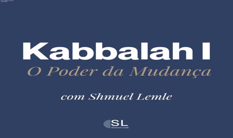 Capa do curso Kabbalah I de Shmuel Lemle mostrando transformação pessoal