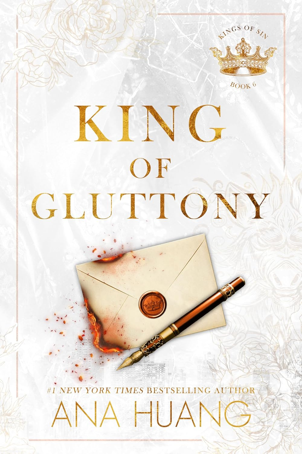 Capa do eBook King of Gluttony de Ana Huang, romance contemporâneo de rivais de infância transformados em amantes
