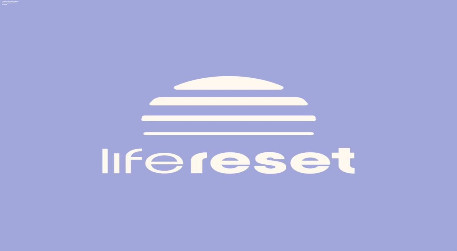 Imagem da masterclass Life Reset mostrando reprogramação mental e elevação energética