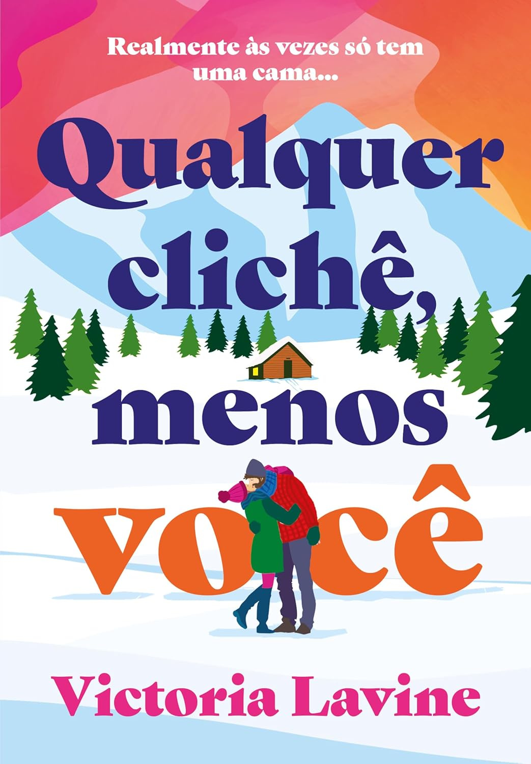 Cena noturna de inverno no Alasca com uma pousada rústica, um alce ao fundo e os protagonistas Margot Bradley e Dr. Forrest Wakefield em pose sugestiva.