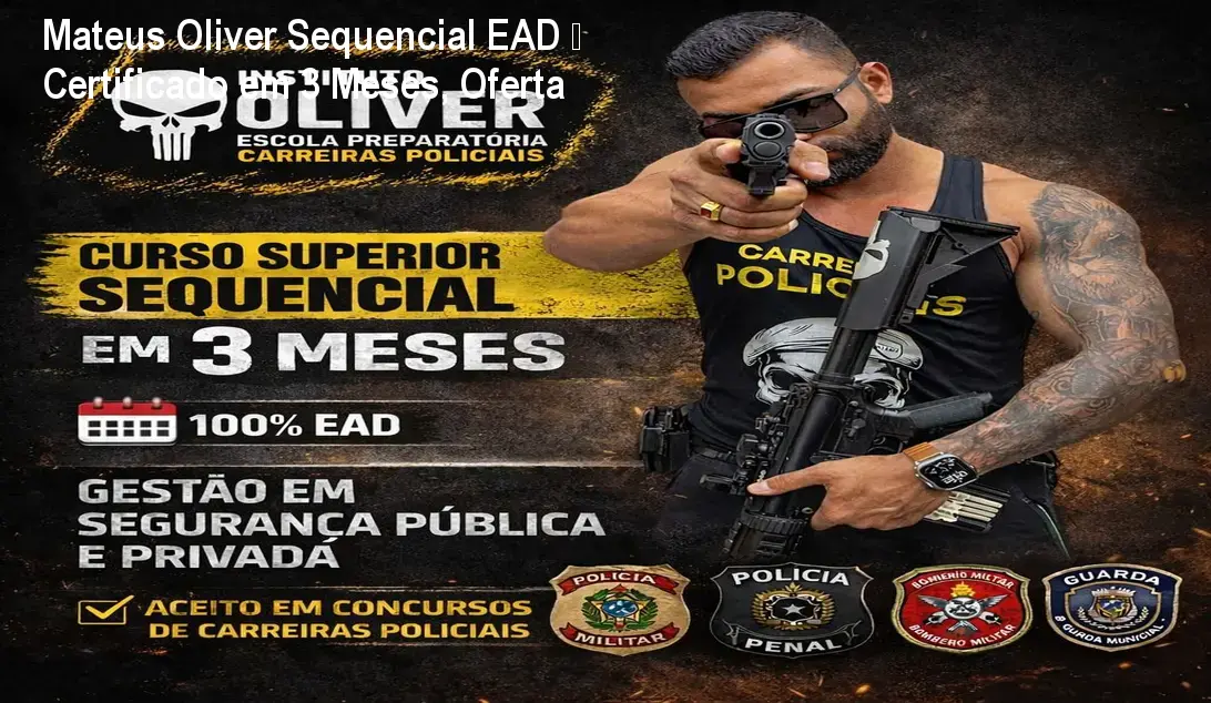 Aluno estudando o curso sequencial superior EAD de Mateus Oliver e recebendo certificado rápido em 3 meses