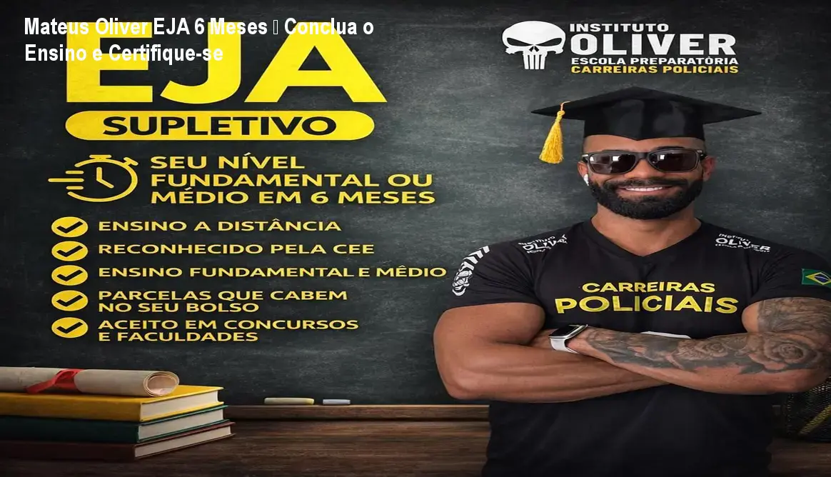 Aluno estudando o curso Mateus Oliver EJA Supletivo 6 meses no celular, avançando nas aulas e obtendo certificado