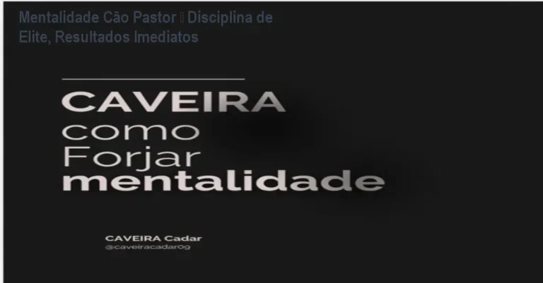 Capa do curso Mentalidade Cão Pastor mostrando disciplina militar aplicada à vida civil