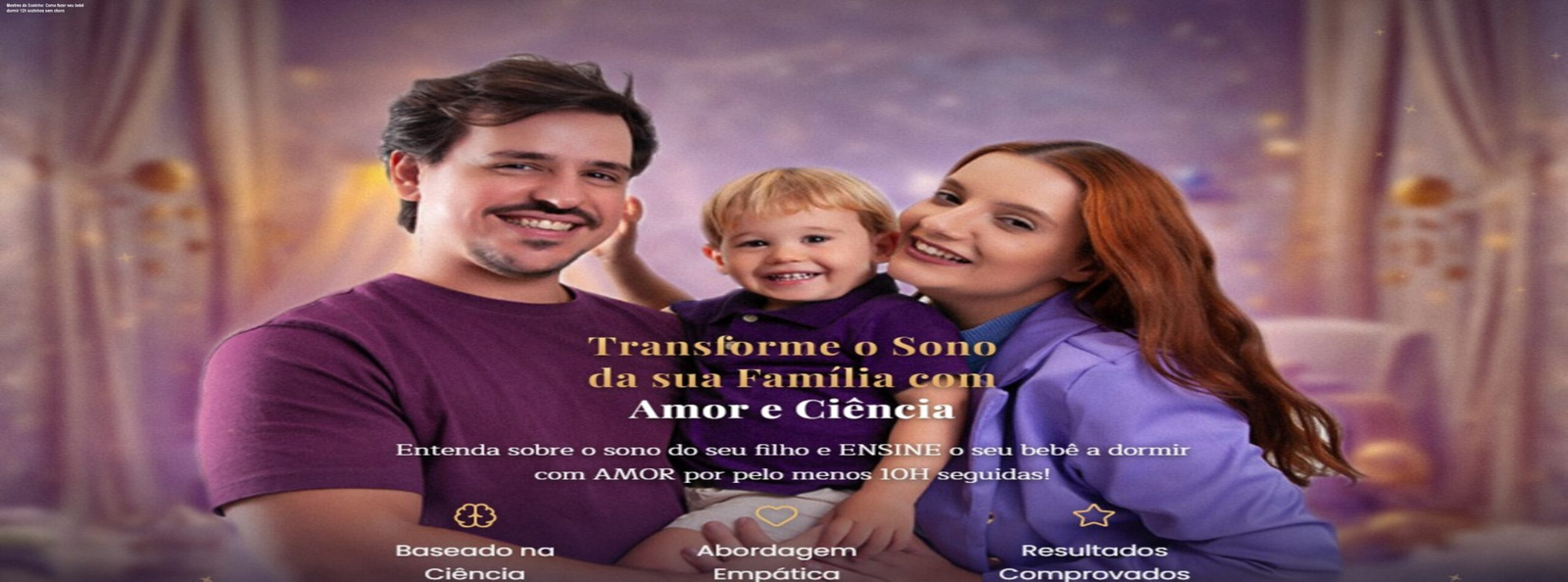 Imagem do curso Mestres do Soninho mostrando mãe descansando enquanto o bebê dorme tranquilamente no berço