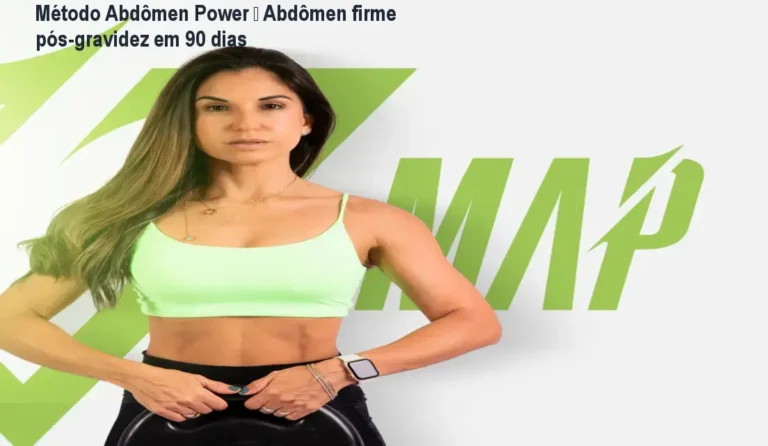 Mulher realizando técnica de bracing do Método Abdômen Power para fechar a diástase pós‑gravidez