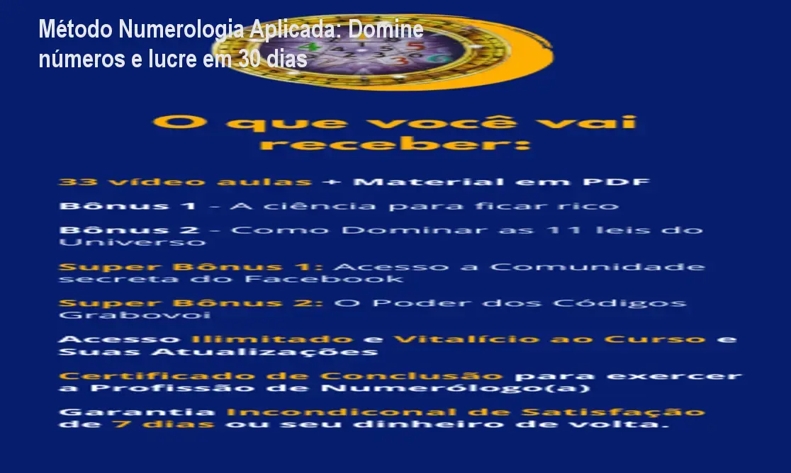 Aula prática do Método Numerologia Aplicada mostrando mapa numerológico e estratégia de renda