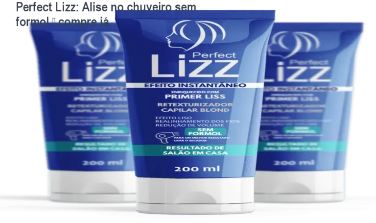 Frasco de Perfect Lizz no banheiro sendo usado durante o banho para deixar o cabelo liso e brilhante