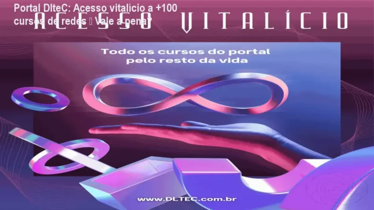 Visão da tela do Portal DlteC mostrando cursos de redes e certificação Cisco