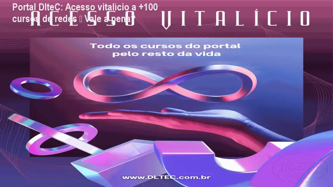 Visão da tela do Portal DlteC mostrando cursos de redes e certificação Cisco