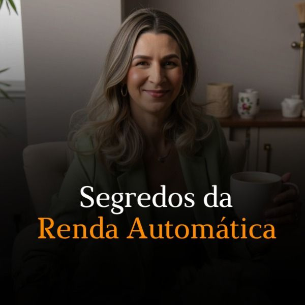 Imagem promocional do curso Segredos da Renda Automática que ensina a gerar renda extra automática usando inteligência artificial e anúncios online