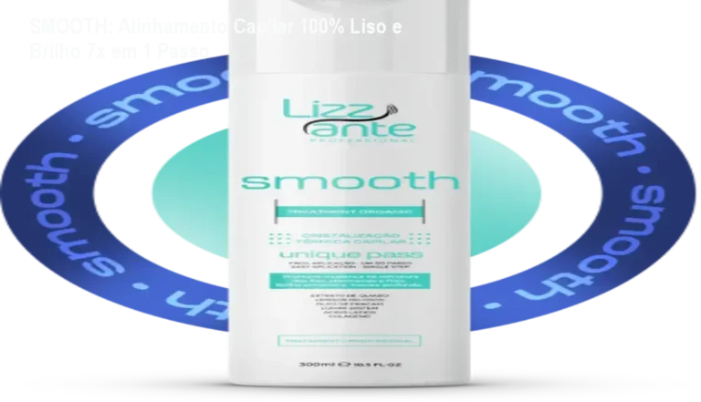 Cabelo lisado com SMOOTH mostrando brilho espelhado após aplicação em 1 passo