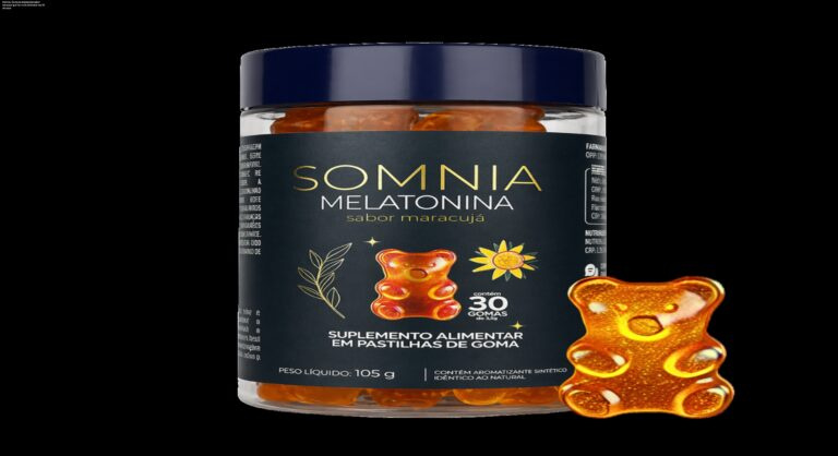 Goma Somnia de melatonina sabor maracujá sendo mastigada antes de dormir para adormecer rápido