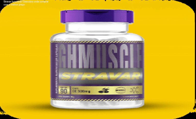 Frasco de Stravar ao lado de cama, mostrando cápsulas para uso antes de dormir e ganho muscular