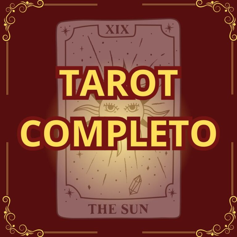 Capa do curso Tarot Completo - 78 Arcanos Revelados mostrando baralho e símbolo esotérico