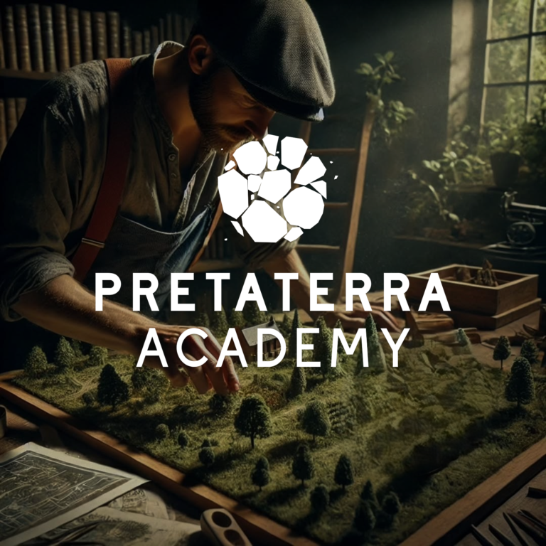 Curso Viver de Agrofloresta da Pretaterra Academy com design agroflorestal técnico e garantia de 7 dias