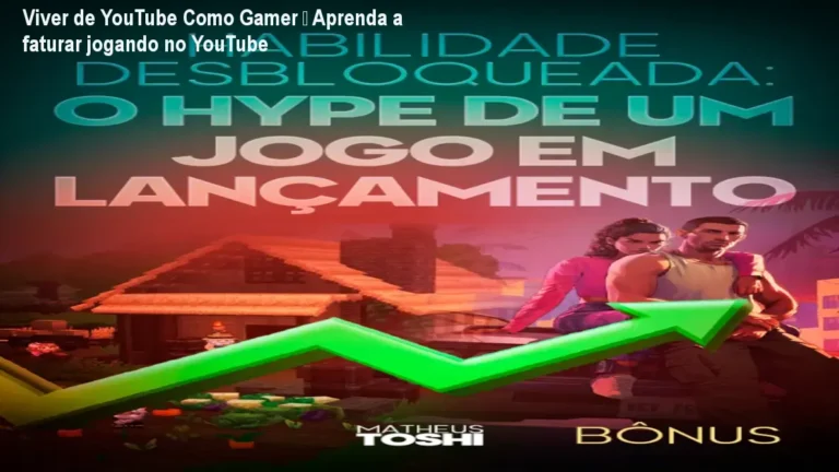 Imagem do curso Viver de YouTube Como Gamer mostrando Matheus Toshi explicando estratégias de crescimento para gamers